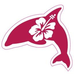 Dauphin Dolphin autocollant stickers adhésif logo 1