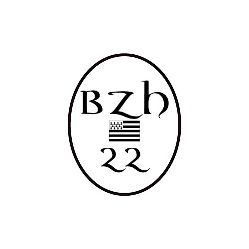 Autocollant 22 BZH drapeau Breton Sticker  Breizh Bretagne logo 2