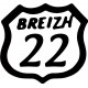 22 breizh logo sticker adhésif logo autocollant adhésif Bretagne