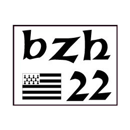 Autocollant 22 BZH drapeau Breton Breizh Bretagne sticker logo 2