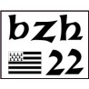 Autocollant 22 BZH drapeau Breton Breizh Bretagne sticker logo 2