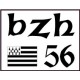 Autocollant 56 BZH drapeau Breton Breizh Bretagne sticker logo 2
