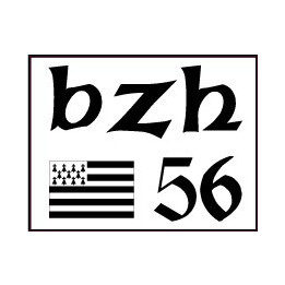 Autocollant 56 BZH drapeau Breton Breizh Bretagne sticker logo 2