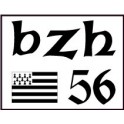 Autocollant 56 BZH drapeau Breton Breizh Bretagne sticker logo 2