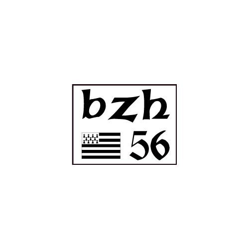 Autocollant 56 BZH drapeau Breton Breizh Bretagne sticker logo 2