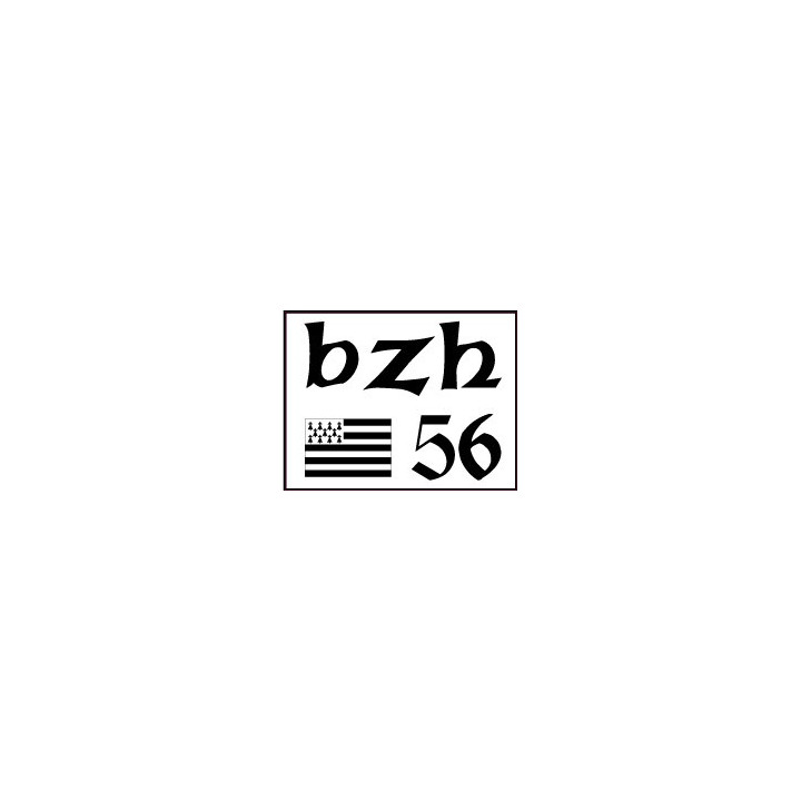 Autocollant 56 BZH drapeau Breton Breizh Bretagne sticker logo 2
