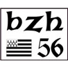 Autocollant 56 BZH drapeau Breton Breizh Bretagne sticker logo 2