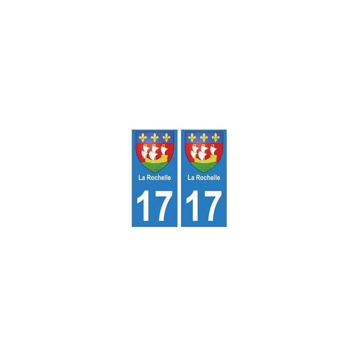17 La rochelle ville blason autocollant plaque immatriculation sticker