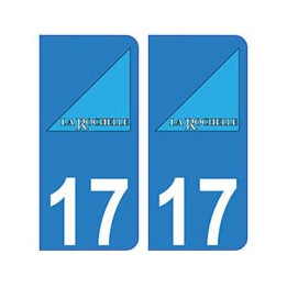 17 La rochelle ville  logo autocollant plaque immatriculation sticker