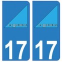 17 La rochelle ville  logo autocollant plaque immatriculation sticker