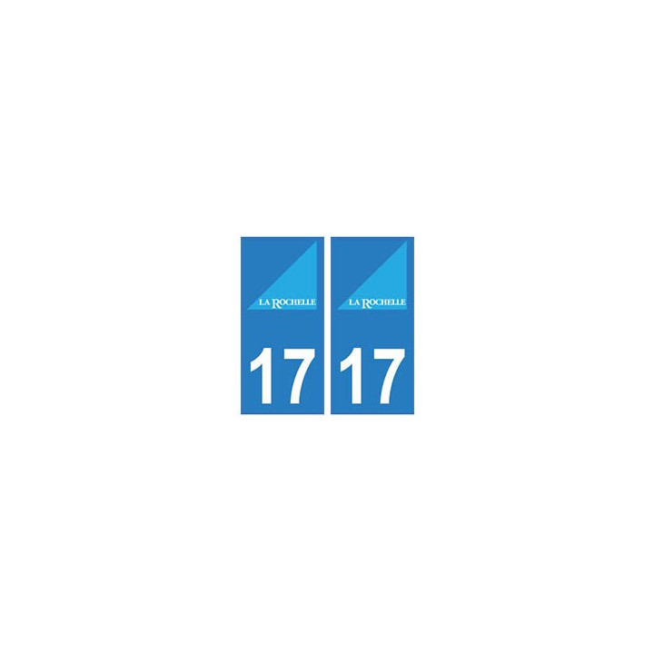 17 La rochelle ville  logo autocollant plaque immatriculation sticker