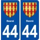 44  Besné blason ville autocollant plaque stickers