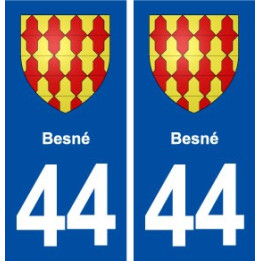 44  Besné blason ville autocollant plaque stickers