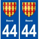 44  Besné blason ville autocollant plaque stickers