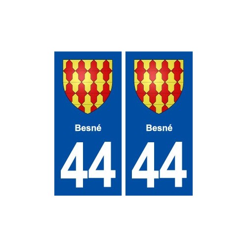 44  Besné blason ville autocollant plaque stickers