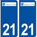 19 Arnay-le-Duc logo ville autocollant plaque sticker