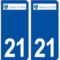 19 Arnay-le-Duc logo ville autocollant plaque sticker