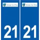 19 Arnay-le-Duc logo ville autocollant plaque sticker