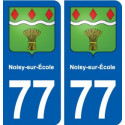 77 Noisy-sur-École blason autocollant plaque stickers ville