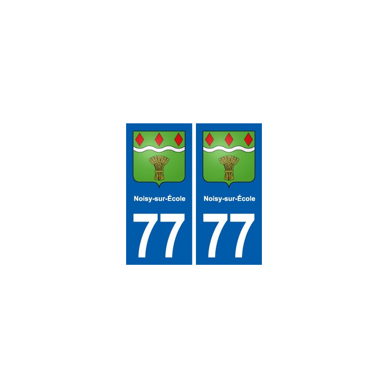 77 Noisy-sur-École blason autocollant plaque stickers ville