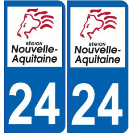 23 Creuse autocollant plaque immatriculation auto département sticker Nouvelle Aquitaine logo