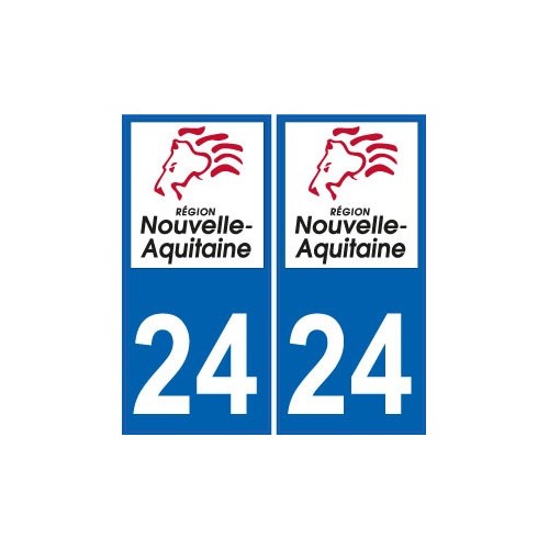 23 Creuse autocollant plaque immatriculation auto département sticker Nouvelle Aquitaine logo