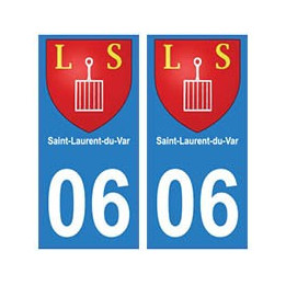 06 Saint-Laurent-du-Var autocollant plaque
