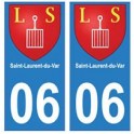 06 Saint-Laurent-du-Var autocollant plaque