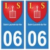 06 Saint-Laurent-du-Var autocollant plaque
