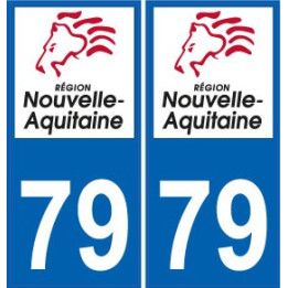 16 Charente autocollant plaque immatriculation auto département sticker Nouvelle Aquitaine logo