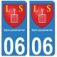 06 Saint-Laurent-du-Var autocollant plaque