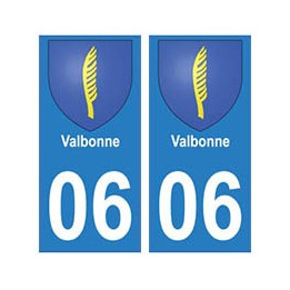 06 Valbonne autocollant plaque