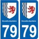 79 Deux-Sèvres autocollant plaque immatriculation auto département sticker Nouvelle Aquitaine blason
