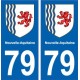 79 Deux-Sèvres autocollant plaque immatriculation auto département sticker Nouvelle Aquitaine blason