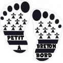 Autocollant pied empreinte pas  petit breton à bord sticker