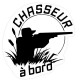 Autocollant chasseur à Bord homme fusil logo 1-1 sticker