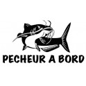 Autocollant pêcheur à Bord poisson logo sticker