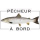 Autocollant pêcheur à Bord poisson image sticker