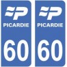 60 Oise autocollant plaque