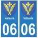 06 Vallauris autocollant plaque