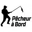 Autocollant pêcheur à Bord homme logo sticker