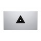 triangle pomme sticker adhesif pour mac apple