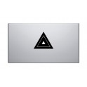 triangle pomme sticker adhesif pour mac apple