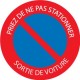 Interdiction de stationner sticker adhesif