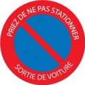 Interdiction de stationner sticker adhesif