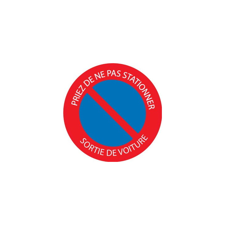 Interdiction de stationner sticker adhesif