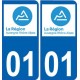 16 Charente autocollant plaque immatriculation auto département sticker Nouvelle Aquitaine logo