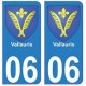 06 Vallauris autocollant plaque