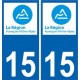 15 Cantal autocollant plaque immatriculation auto département sticker Auvergne-Rhône-Alpes logo 3