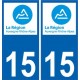 15 Cantal autocollant plaque immatriculation auto département sticker Auvergne-Rhône-Alpes logo 3